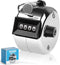 Tally Counter, 4-Digit Clicker Counter, Metal Hand Counters for Counting, Knitting, Coaching, Golf, Fishing
