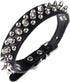 Dogs Kingdom Soft Leather Mushrooms Rivet and Spikes Studded Adjustable Buckle Pet Dog Collar for Small Medium Large