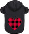 Black Buffalo Plaid Dog Hoodie Sweater, Warm and Soft, Cozy Pet Clothes (XS)