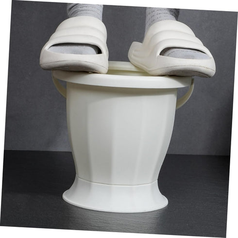 SOPOTUTU Portable Chamber Pot with Lid for Adults Reusable Spittoon Urinal Bucket for Home and Travel Durable Plastic