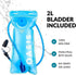 Water Buffalo Hydration Backpack - Lightweight Pack with 2L Water Bladder for Hiking, Running, Biking, Raves