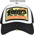 Vintage Half Mesh Baseball Cap, Washed Denim Trucker Hat with Embroidery Adjustable Unisex