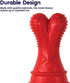 Petstages Grunt Fetch Stick Red Bunny Dog Toy - Fun Sound and Shape for Fetch Play