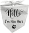 Joyriza Hello I'm New Here Dog Bandana, New Puppy Reveal Party Photo Prop,