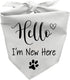 Joyriza Hello I'm New Here Dog Bandana, New Puppy Reveal Party Photo Prop,