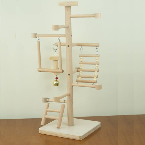 Set UANLANT Bird Playground Parrots Play Stand Parakeets Play Gyms Toy Birdcage Stand Perch Table Top Activity Center