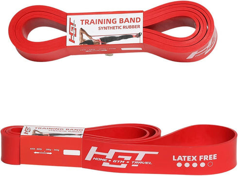 HGT Long Resistance Band - Extra Strength Latex-Free Workout Band for Yoga, Pilates & Stretching - Home/Gym Exercise