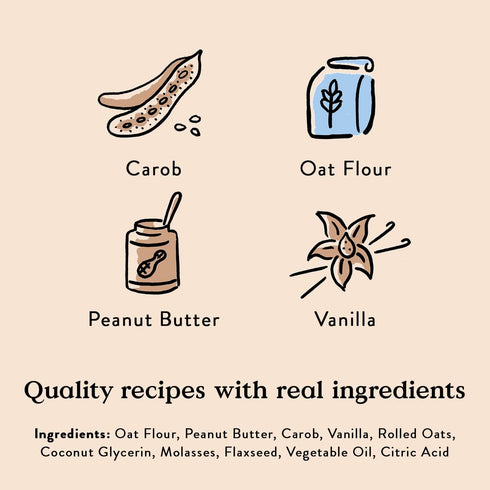 Bocce's Bakery Oven Baked Mud Pie Treats for Dogs, Wheat-Free, All-Natural Soft & Chewy Cookies, 6 oz