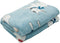 Fluffy Flannel Fleece Pet Dog Bed Throw Blanket Cover for Couch - 29.5 x 39.5 Inches - Cute Animals Design (Light Blue,