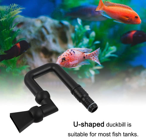 MiOYOOW U Return Pipe, 360° Rotation Aquarium U Return Pipe Fish Tank Pump Nozzle for Aquarium Water Pump
