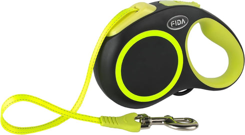 Fida Retractable Dog Leash - Reflective 16ft Heavy Duty Leash for Medium/Large Dogs up to 44 lbs, Tangle Free