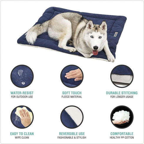 Camping Dog Bed, Pet Bed 40”X32”, Outdoor Waterproof, Washable, Water-Resistant, Durable Portable Travel Pet Mat