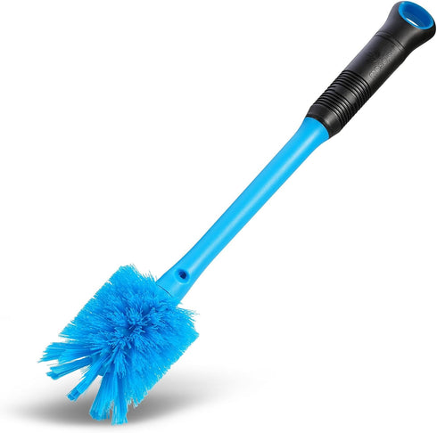 2-in-1 MOSOLAN Water Bottle Brush and Straw Cleaner Brush, Long Handle Scrub Brush with Replaceable Head for Water