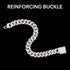 Silver Cuban Dog Chain Collars, Metal Choke Collar with Secure Buckle, Pet Crystal Necklace for Small Medium Large Dogs