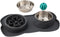 Slow Feeder Dog Bowls, No-Spill Non-Skid Silicone Mat, Stainless Steel Water Bowl for Dogs, Canine Karma