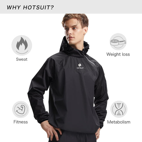 Men's HOTSUIT Sauna Suit - Sweat Jacket & Pants for Gym Workouts