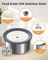 No Spill Water Bowl for Dogs, 2L Large Stainless Steel Slow Drinking Dish, Spilling Proof for Messy Drinkers