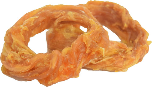 Ultra Chewy Turkey Tendon Rings for Dogs - 6 Pack, Premium All-Natural Tendons, Hypoallergenic, Easy to Digest