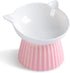 Ceramic Raised Cat Bowl, Tilted Anti Vomit Feeder for Indoor Cats, Microwave & Dishwasher Safe