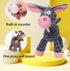 Feill Plush Chew Toys with Squeakers, Soft Dog Toys for Indoor Puppies and Senior Pups (Grey Donkey)