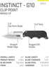 SOG Instinct Small Fixed Blade Knife - EDC Neck Boot Knife, 2.3 Inch Full Tang Blade with Sheath and Clip, Black