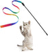 Cat Wand Interactive Toy, 5 Sets Colorful Fabric Ribbon Sticks for Indoor Play, Pet Toys for Kittens