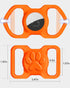 Dynmeow Airtag Dog Collar Holder, Stretchy Silicone for Medium and Large Dogs, Anti-Lost Compatible with 1.2 and 1.5