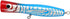 RiToEasysports 5.5in 3oz Popper Fishing Lure, Solid Basswood Reflective Attractive Colors for Bass Tuna GT Trout