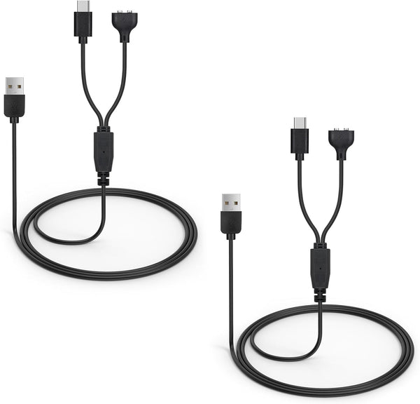 2-Pack Charger Replacement for Delupet Dog Training Collar, Magnetic Charging Cable for Yawpet Shock Collar