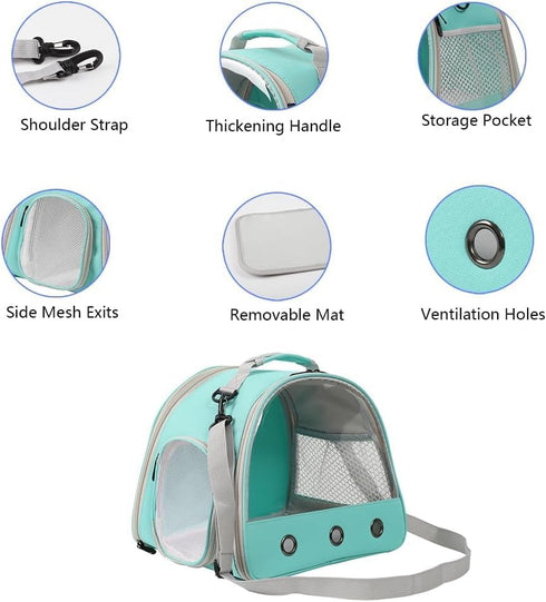 2 Bearded Dragon Carrier,Lizards Travel Bag, Small Animal Travel Carrier for Hedgehog Rat Parrot Bird, Portable Guinea