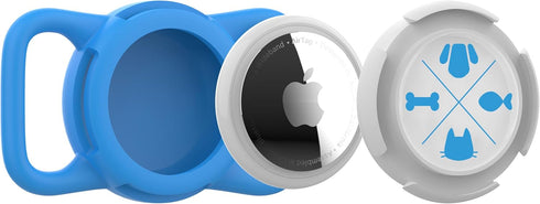 Airtag Holder Compatible with Apple, Waterproof Tracker Protective Case for Dogs/Cats Collar, Silicone Soft Lightweight