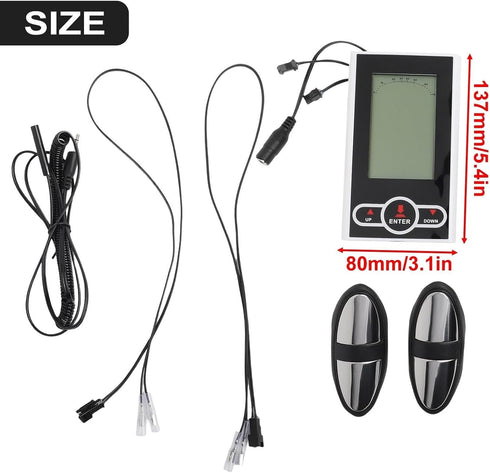 Counter Exercise Bike Monitor, Speedometer LCD Display, With Heart Rate Sensor Time Distance Speed Calorie