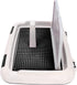 Asixxsix Dog Potty Tray, Black Plastic Puppy Training Toilet with Removable Cat Potty Fence for Small and Medium Dogs