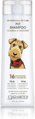 GIOVANNI Professional Pet Shampoo, Oatmeal & Coconut Aloe Vera for All Dog Fur Types, 16 oz
