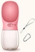Dog Water Bottle - Leak Proof Portable Pet Water Dispenser for Dogs, Puppy Feeder for Travel (Pink 12oz)
