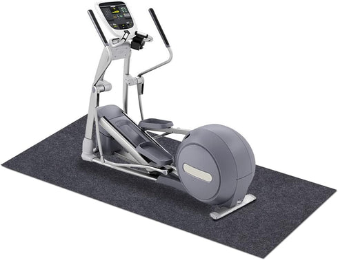 Fitness Equipment Mats - Protective Flooring Under Elliptical Machine Mat, Absorbent/Waterproof, Washable (24" x 44")