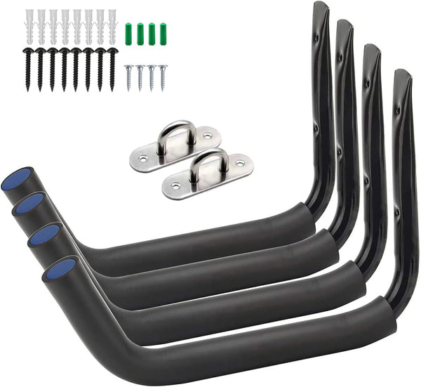Kayak Racks for Outdoor Storage, Heavy Duty Wall Mount for Canoe, Paddle Board, Bicycle, and Tools