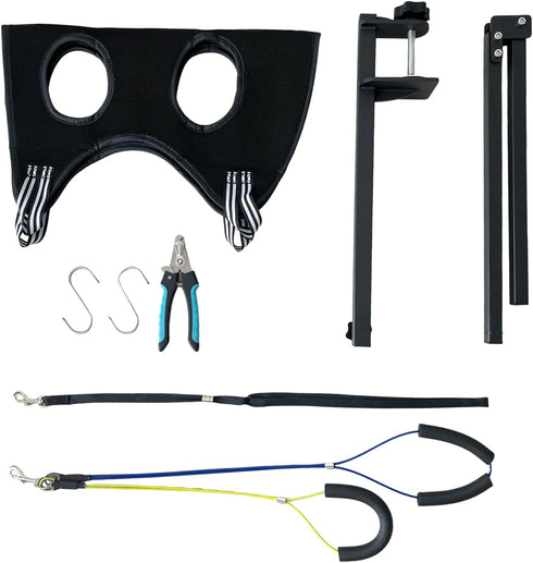 Mot Ycse Hammock Professional Dog Grooming Arm Kit with Adjustable & No-Sit Haunch Restraints All-in-One Solution