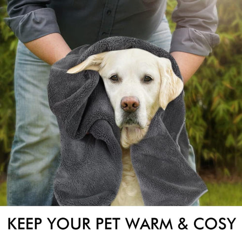 KinHwa Dog Towel - Super Absorbent Microfiber Drying Towel for Small, Medium, Large Dogs and Cats, 30inch x 50inch
