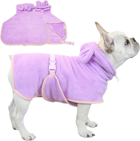 Pet Bathrobe for Dog Cat Absorbently Quick Drying Coat Cute Dogs Bath