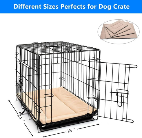 Dog Bed Crate Pad - 24" L x 18" W Kennel Pad - Machine Washable Entire Dog Crate Beds - Double Sided Pet Mat