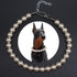 0.55 Inch Big Pearl Dog Collar, Suitable for Medium Large Dogs, Strong Stainless Steel Wire Rope, Elegant Adjustable