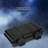 Tbest Small Waterproof Container, Outdoor Shockproof Airtight Survival Box Storage Case Carry Box (Black)
