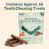 18 WOOF - Bite n' Brush Refills Treats for the Dog Toothbrush Toy - Scrub Plaque and Tartar from Your Dog's Teeth
