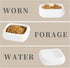 Ceramic Square Reptile Food Bowls - 2-Pack Pet Food Dish for Lizards and Small Snakes