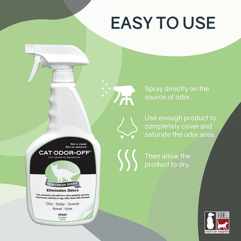 Thornell Cat Odor-off - Cat Spray Odor Eliminator - Fresh Scent Pet Odor Eliminator for Home 22oz