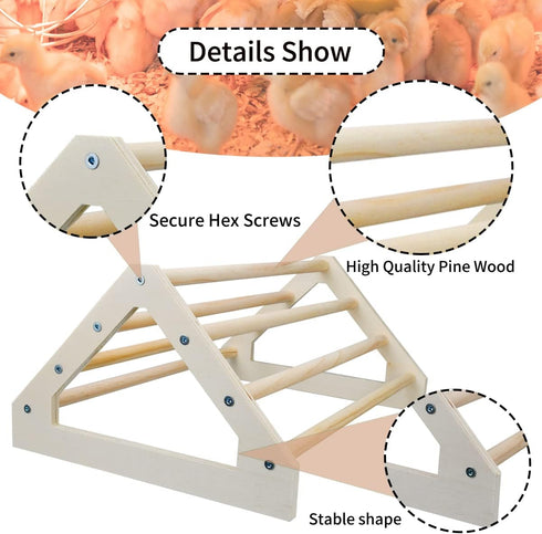 3 Pack Chick Perch Chick Toys Chick Wooden Roosting Bar Chick Jungle Gym Perch Stand for Chicken Brooder, Coop Baby