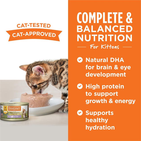 Original Chicken Wet Canned Cat Food for Kittens, 3 oz (Case of 24)