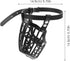 7Pcs Plastic Dog Muzzle Set with Adjustable PU Leather Strap, Fashion Mouth Cover for Pet Dog Safety, Black