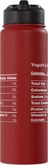 Family Matching Thanksgiving Tee for Family Funny Yogurt Liquid Thanksgiving Nutritional Fact Stainless Steel Insulated
